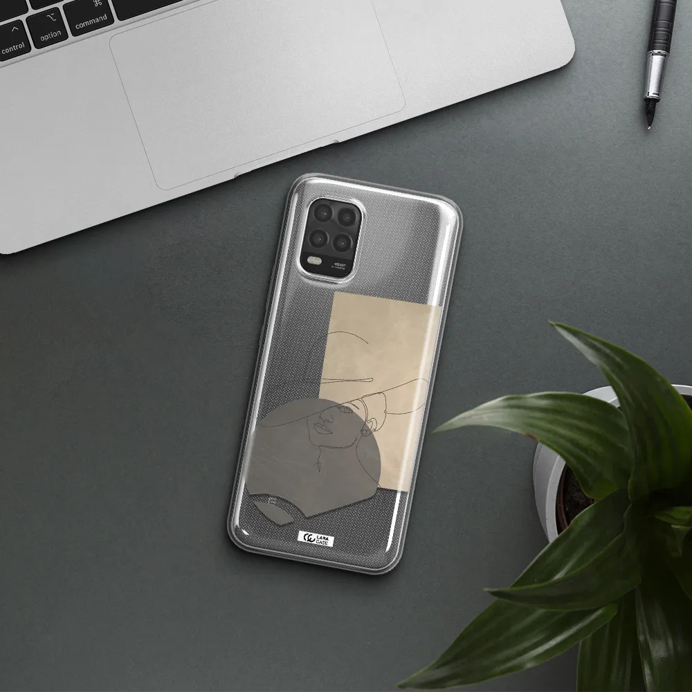The Lady In The Hat Line Art Xiaomi Mi 10 Lite Clear TPU Case