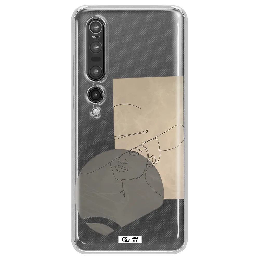 The Lady In The Hat Line Art Xiaomi Mi 10 Pro Clear TPU Case