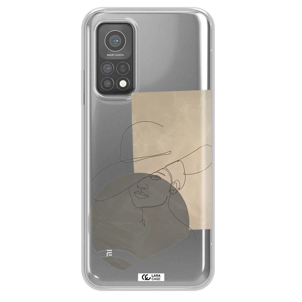 The Lady In The Hat Line Art Xiaomi Mi 10 T Pro Clear TPU Case