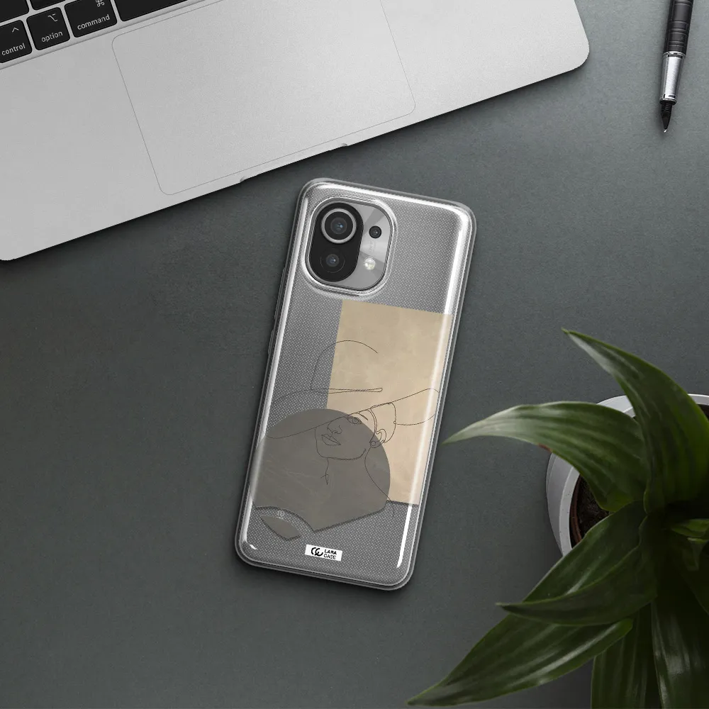 The Lady In The Hat Line Art Xiaomi Mi 11 Clear TPU Case