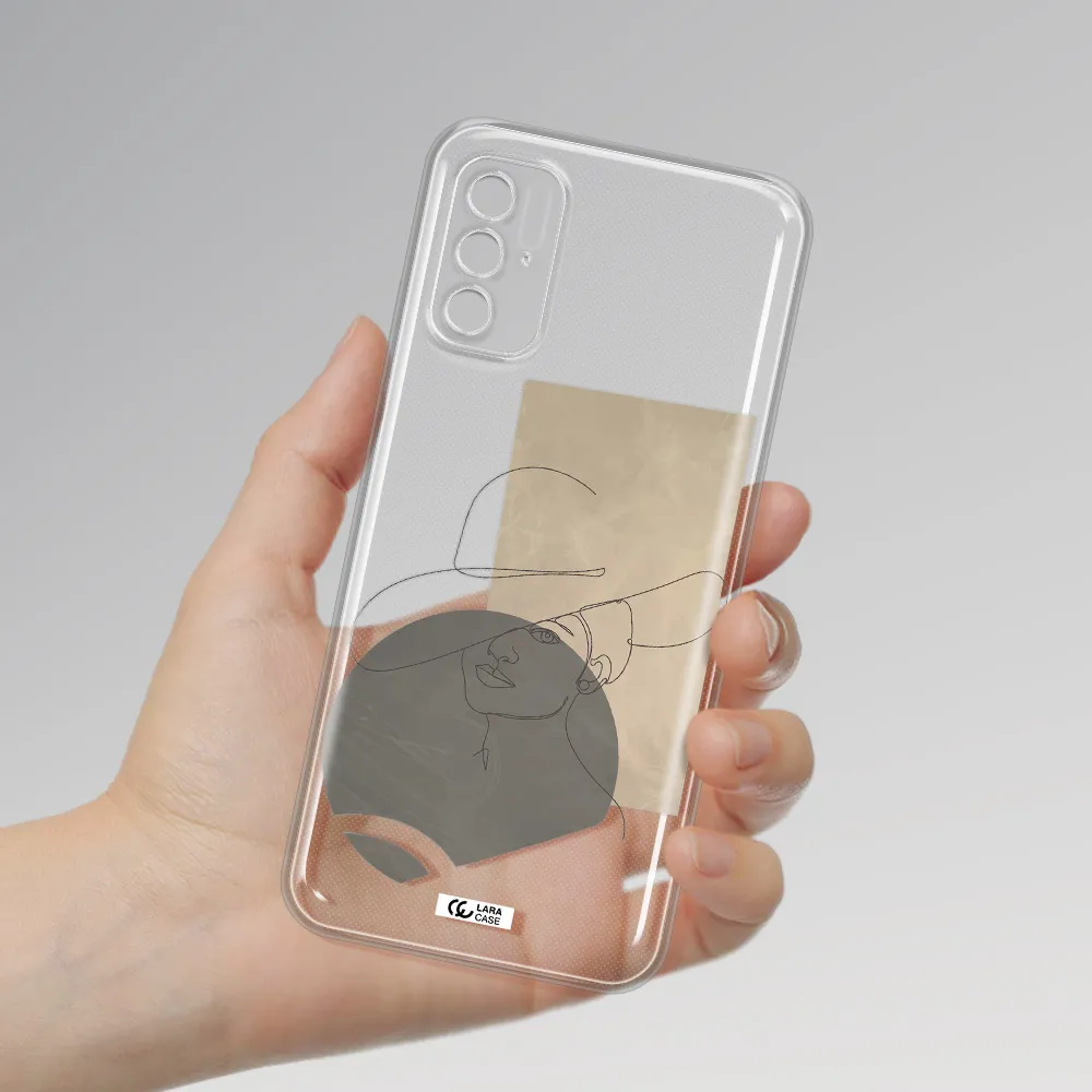 The Lady In The Hat Line Art Xiaomi Poco M4 Pro 5G Clear Tpu Case