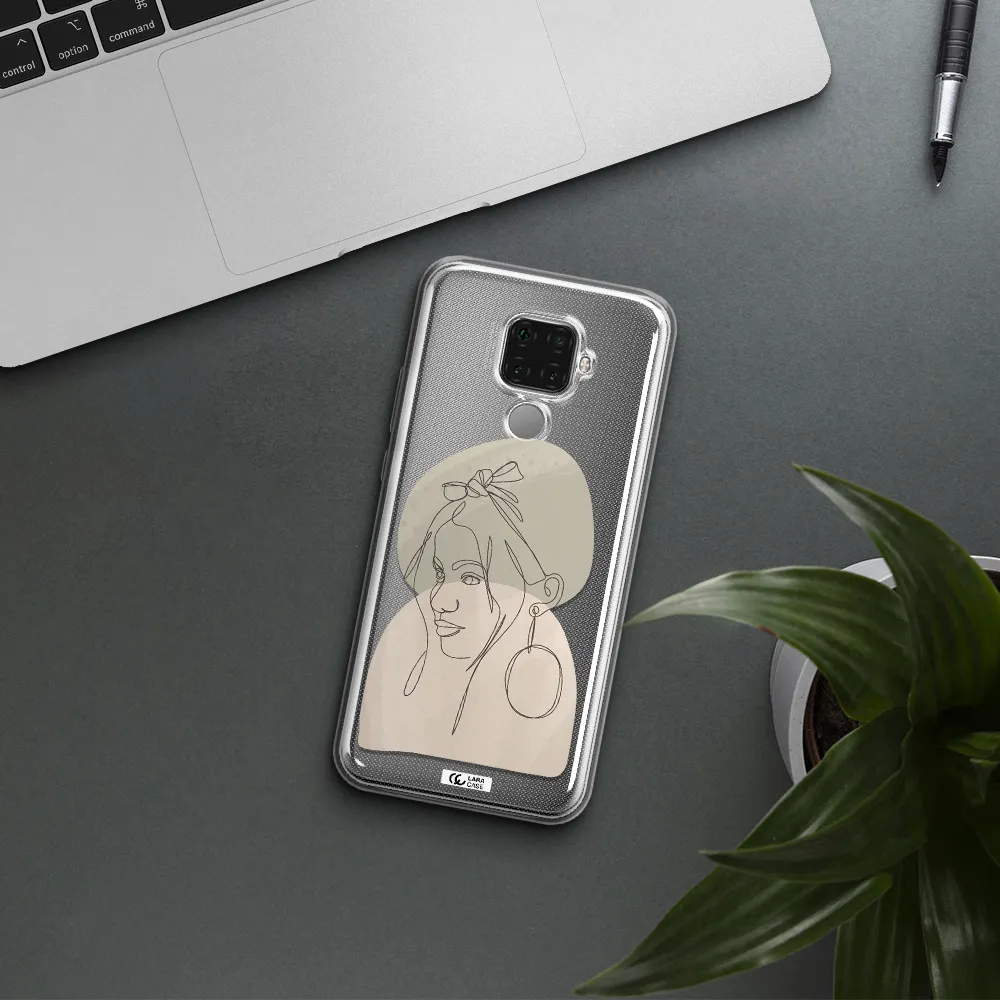 Abstract Female Face Line Art Huawei Mate 30 Lite Clear TPU Case