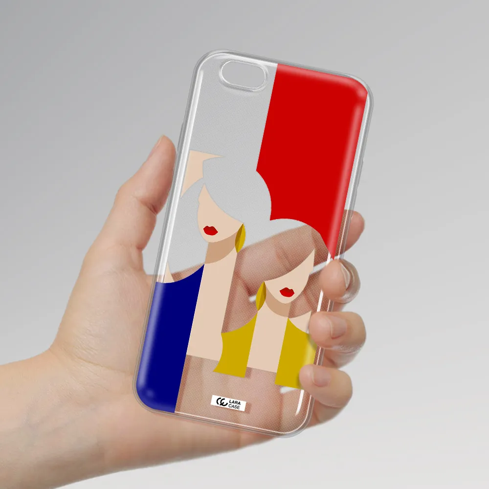 Abstract Two Female Portrait Apple iPhone 6 Clear TPU Case