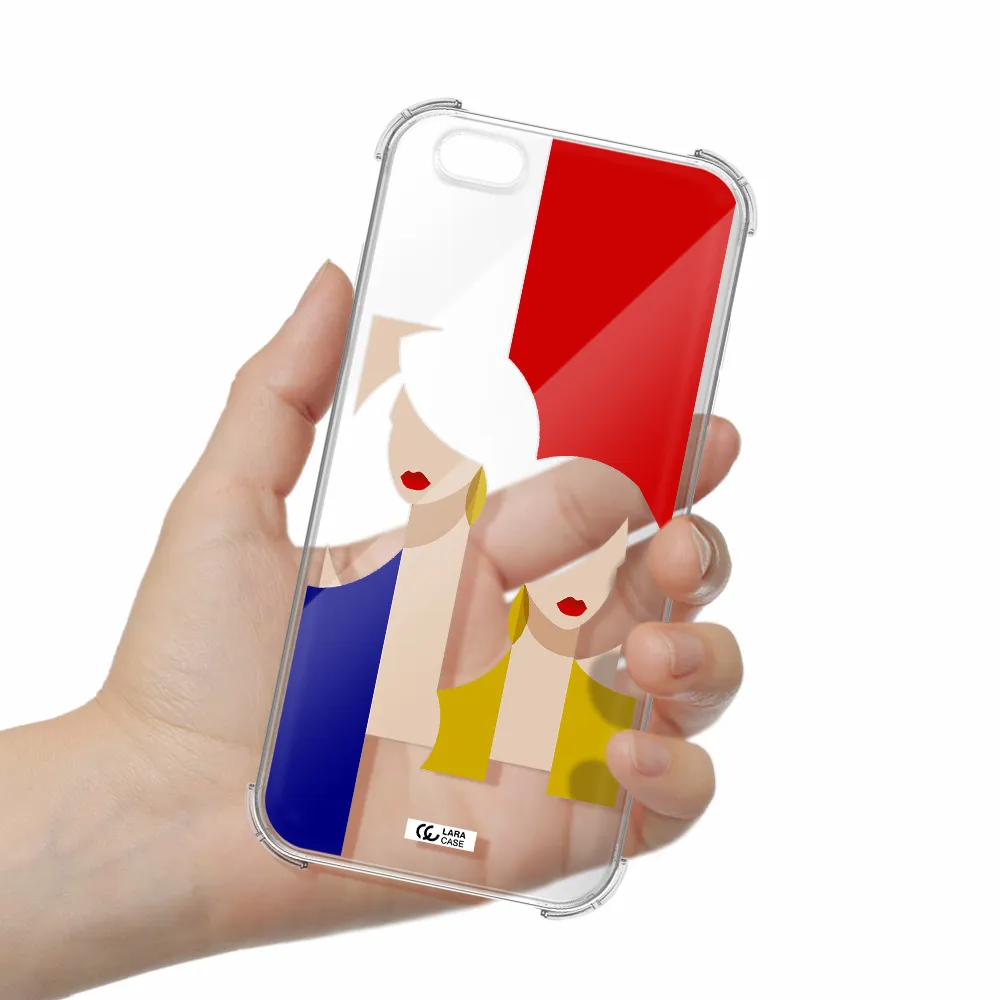 Abstract Two Female Portrait Apple iPhone 6S Clear PC Case