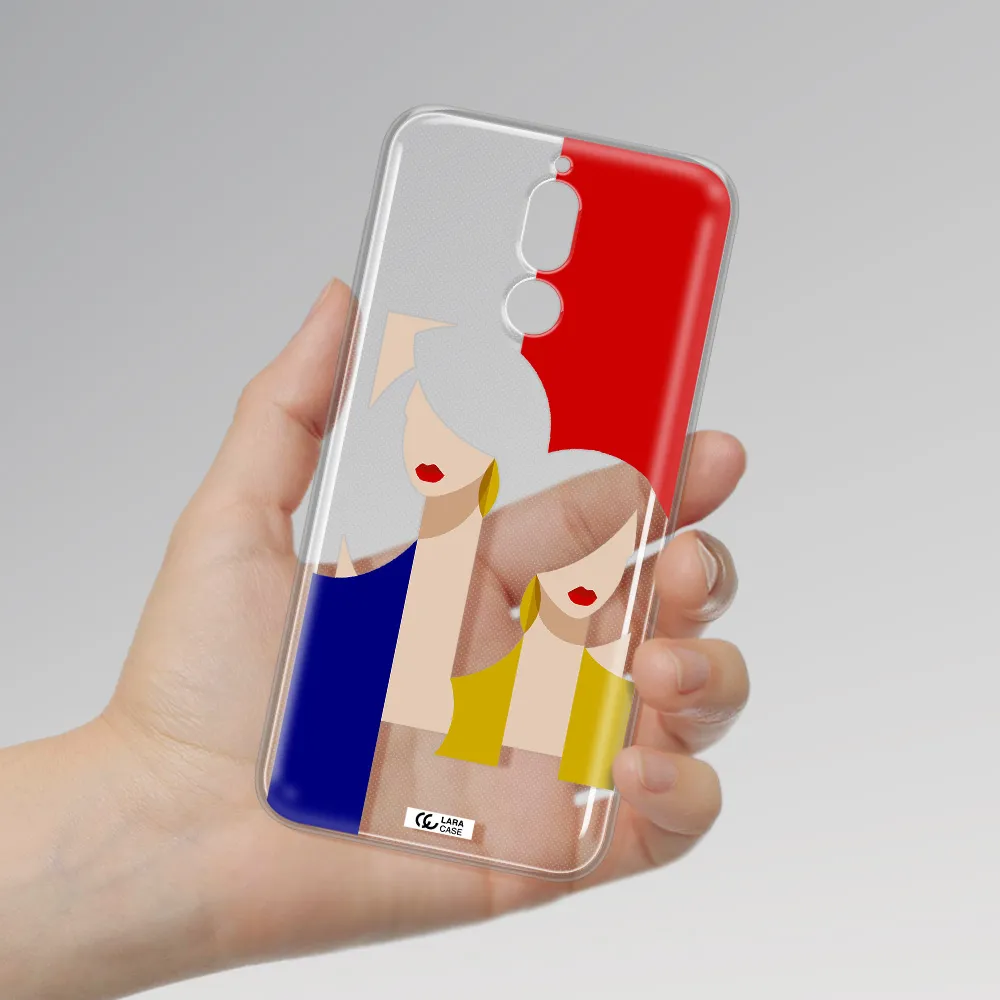 Abstract Two Female Portrait Huawei Mate 10 Lite Clear TPU Case