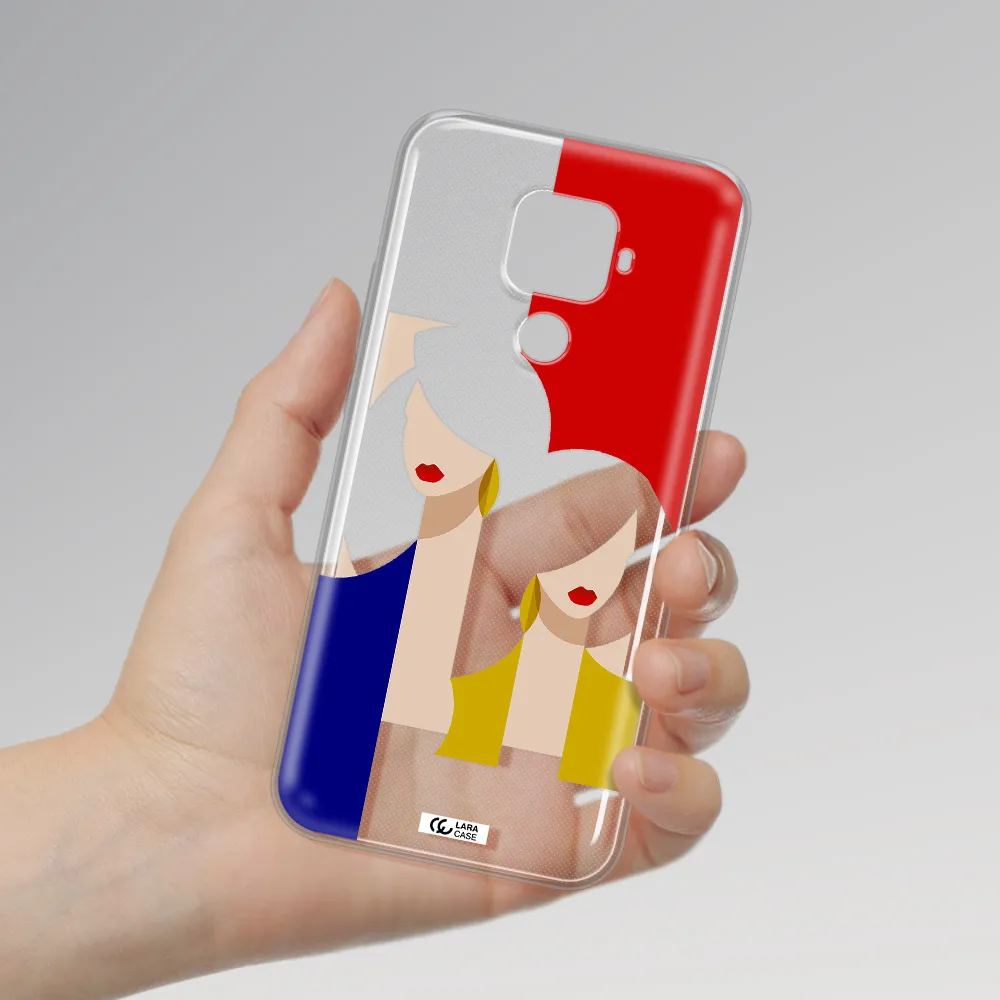 Abstract Two Female Portrait Huawei Mate 30 Lite Clear TPU Case