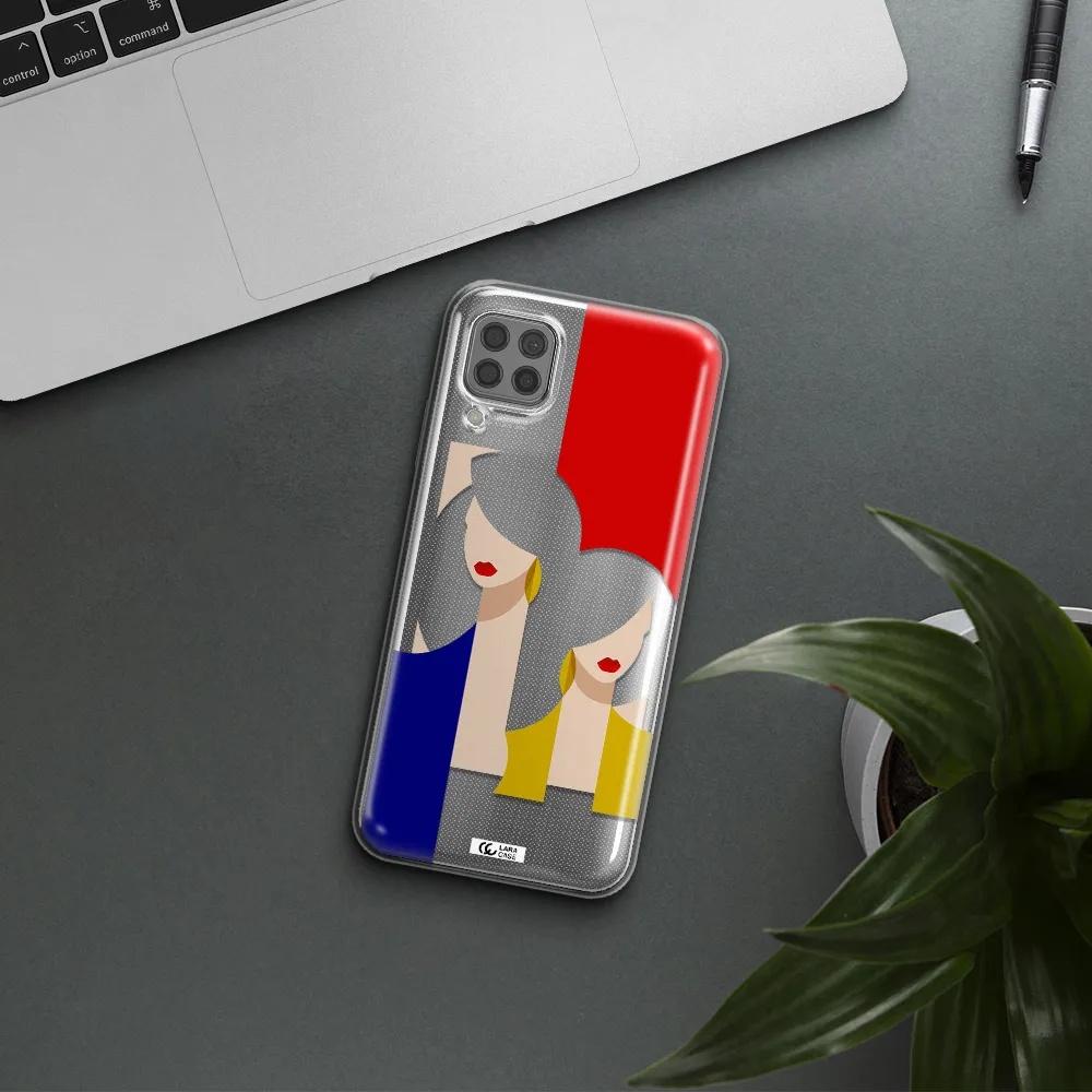 Abstract Two Female Portrait Huawei P40 Lite Clear TPU Case