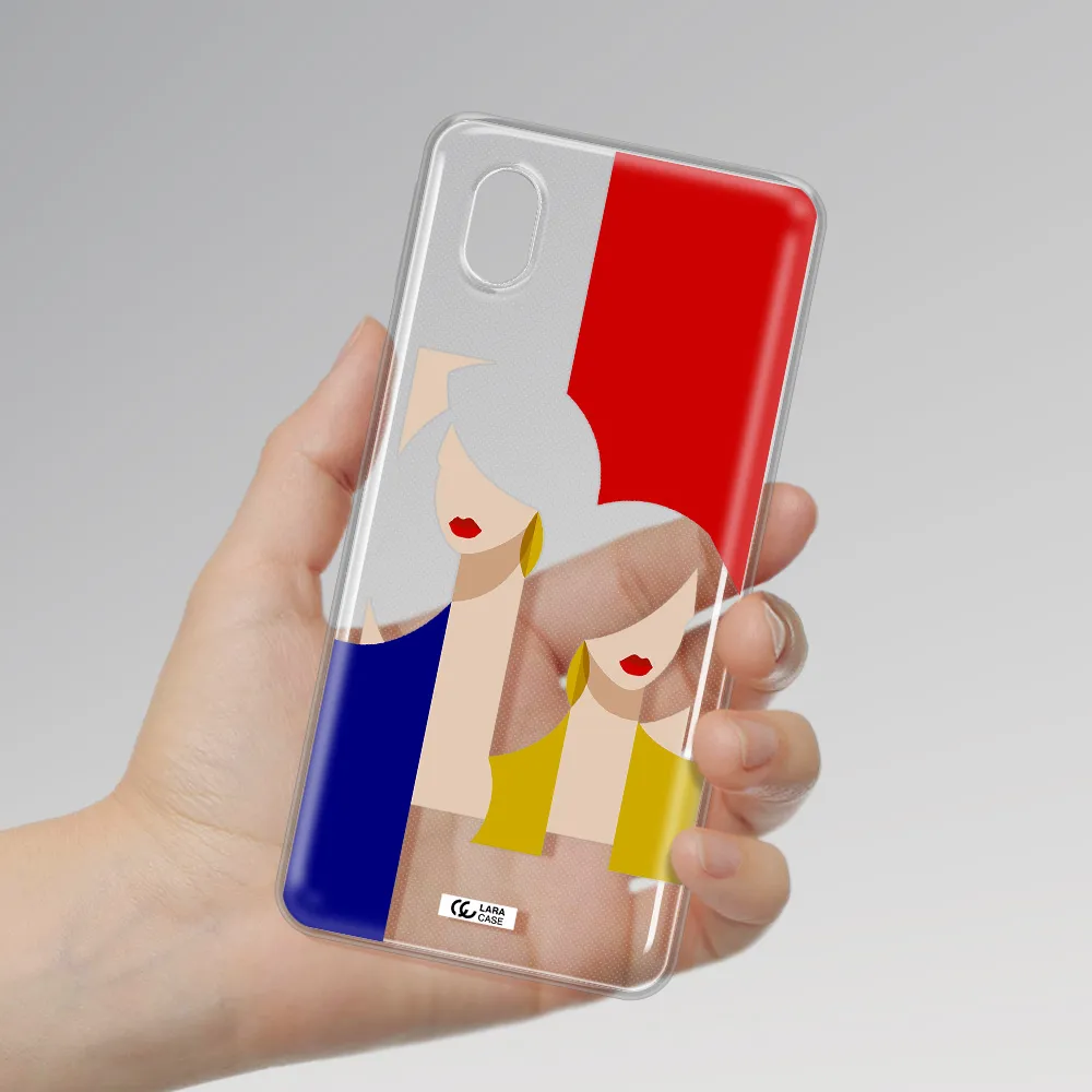 Abstract Two Female Portrait Samsung A01 Core Clear Tpu Case