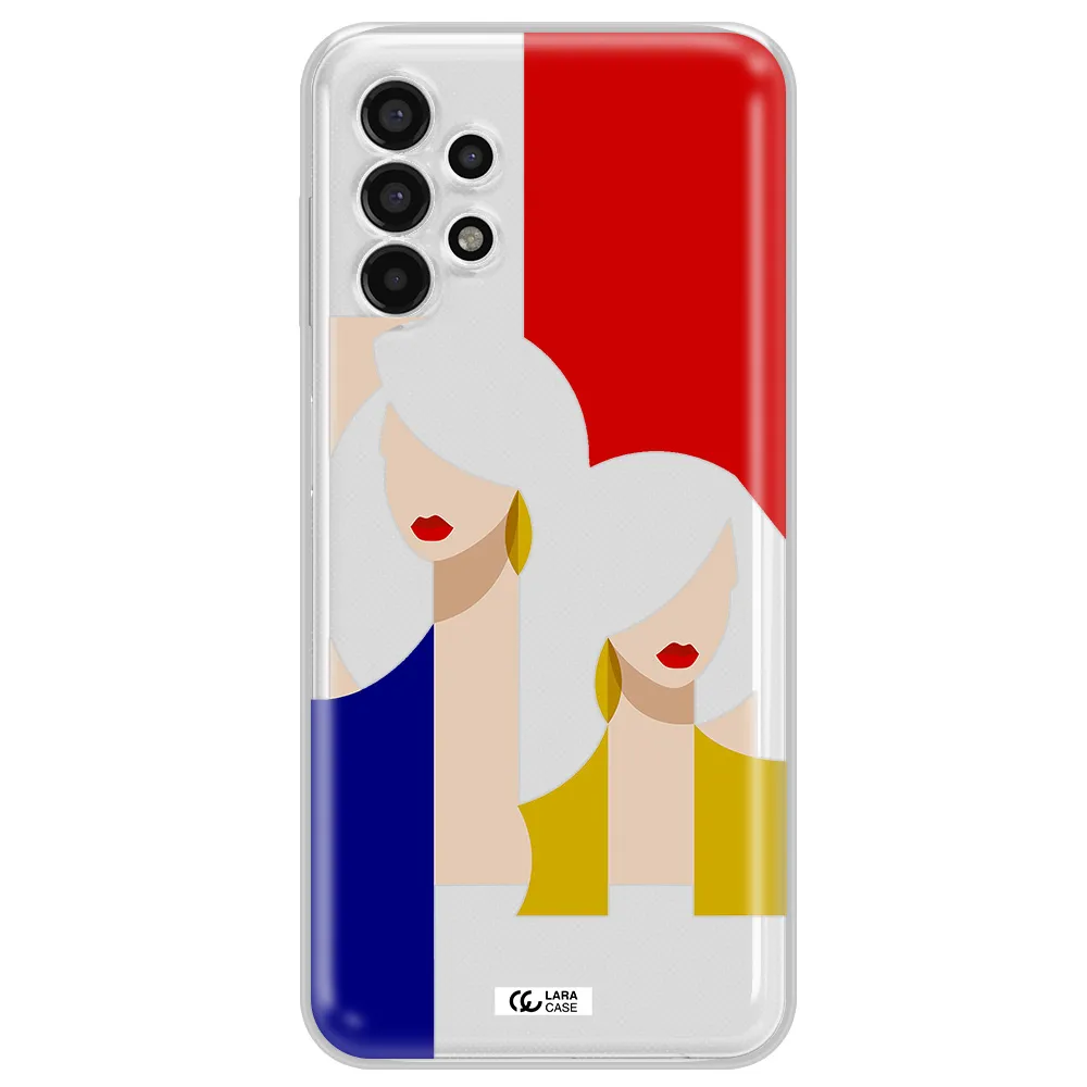 Abstract Two Female Portrait Samsung A13 4g Clear TPU Case