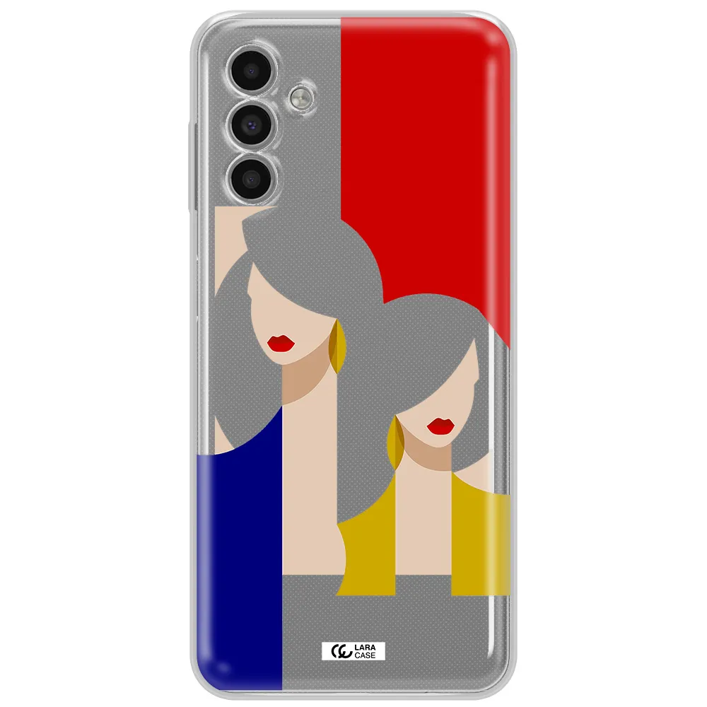 Abstract Two Female Portrait Samsung A13 5G Clear Tpu Case