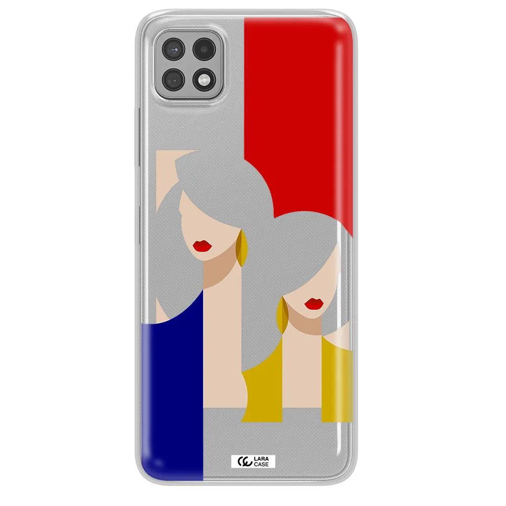 Abstract Two Female Portrait Samsung A22 5g Clear TPU Case