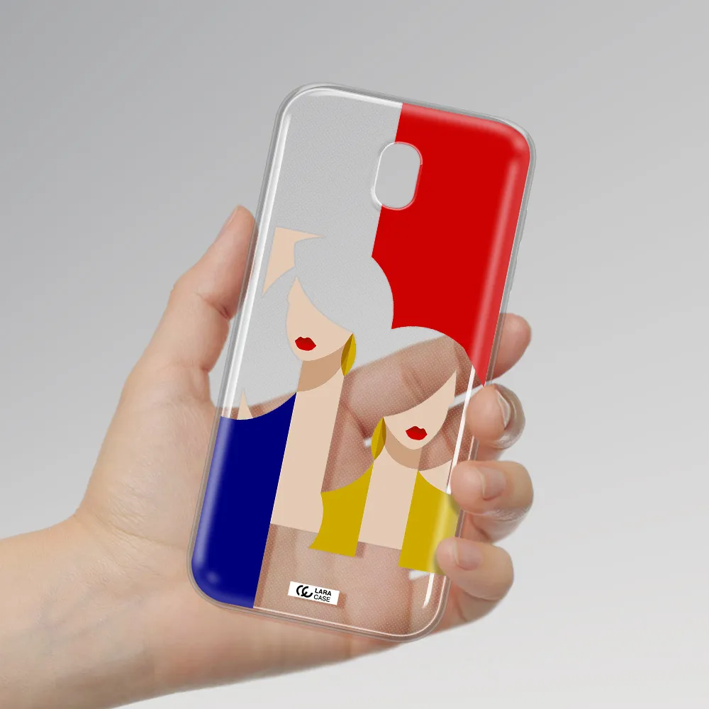 Abstract Two Female Portrait Samsung J5 2017 Clear TPU Case