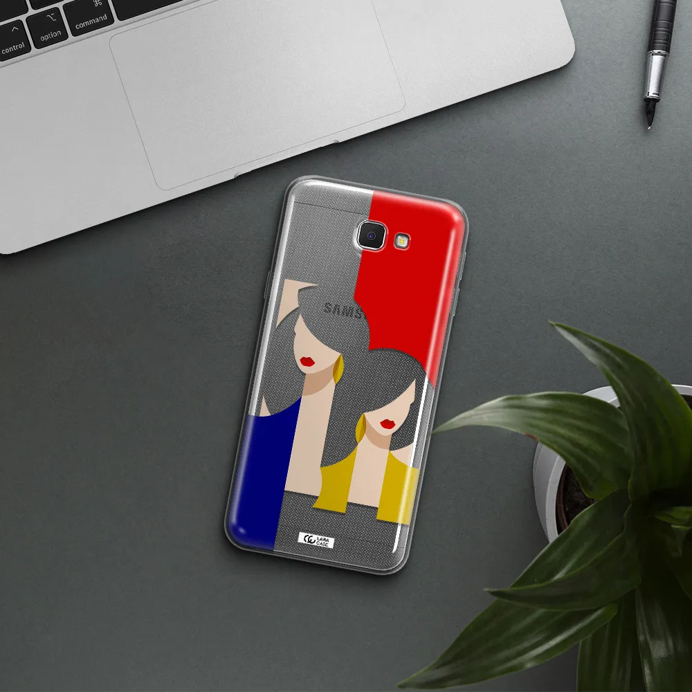 Abstract Two Female Portrait Samsung J5 Prime Clear TPU Case