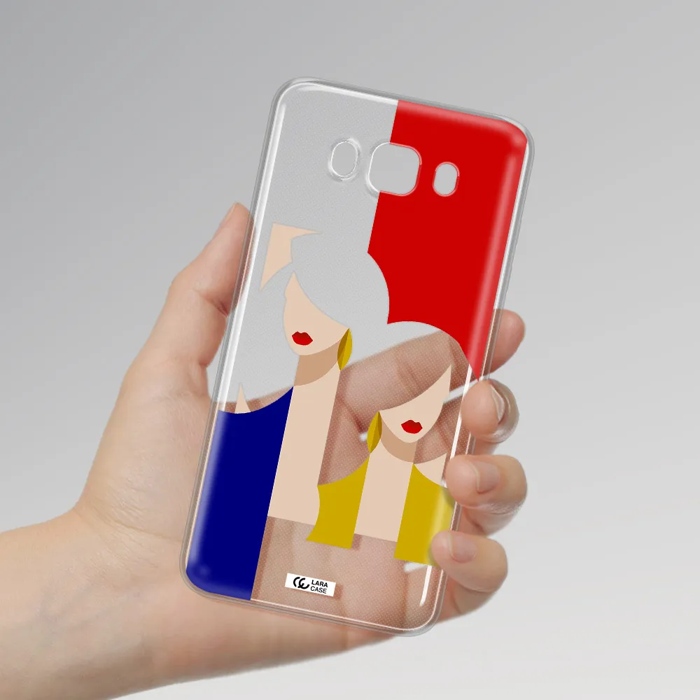 Abstract Two Female Portrait Samsung J7 2016 Clear TPU Case