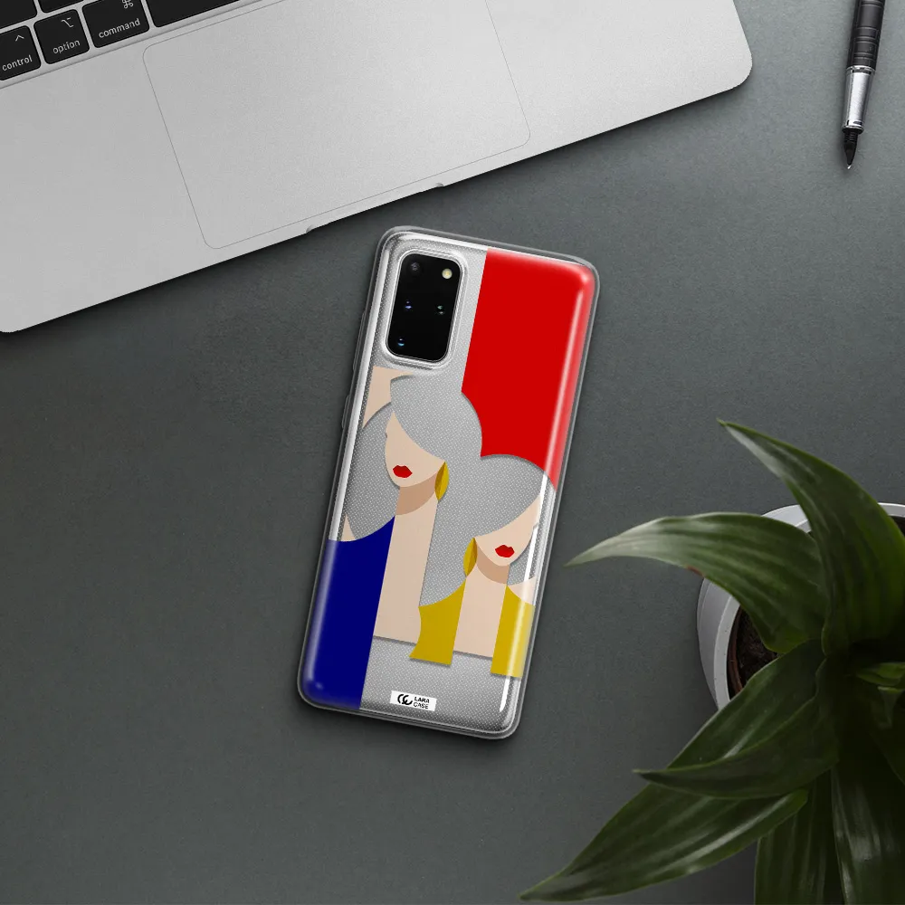Abstract Two Female Portrait Samsung S 20 Plus Clear TPU Case