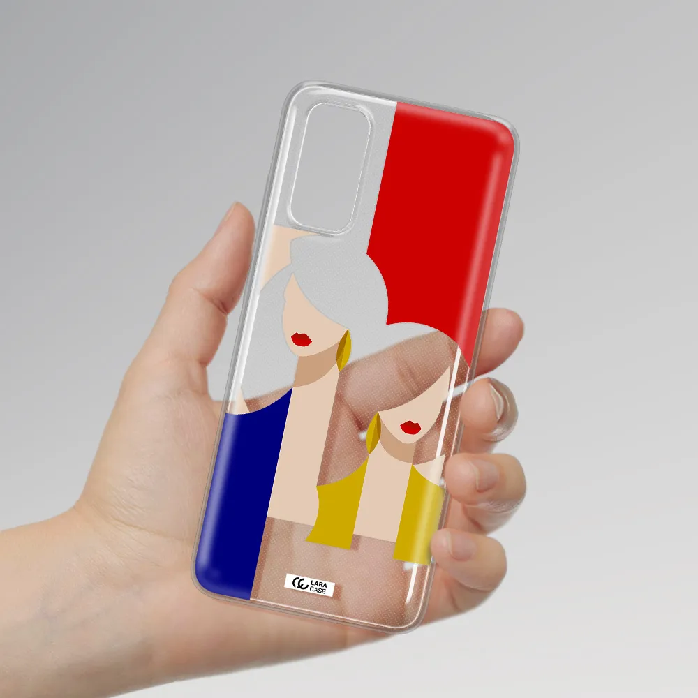 Abstract Two Female Portrait Samsung S20 Clear TPU Case