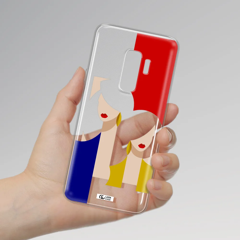 Abstract Two Female Portrait Samsung S9 Plus Clear TPU Case