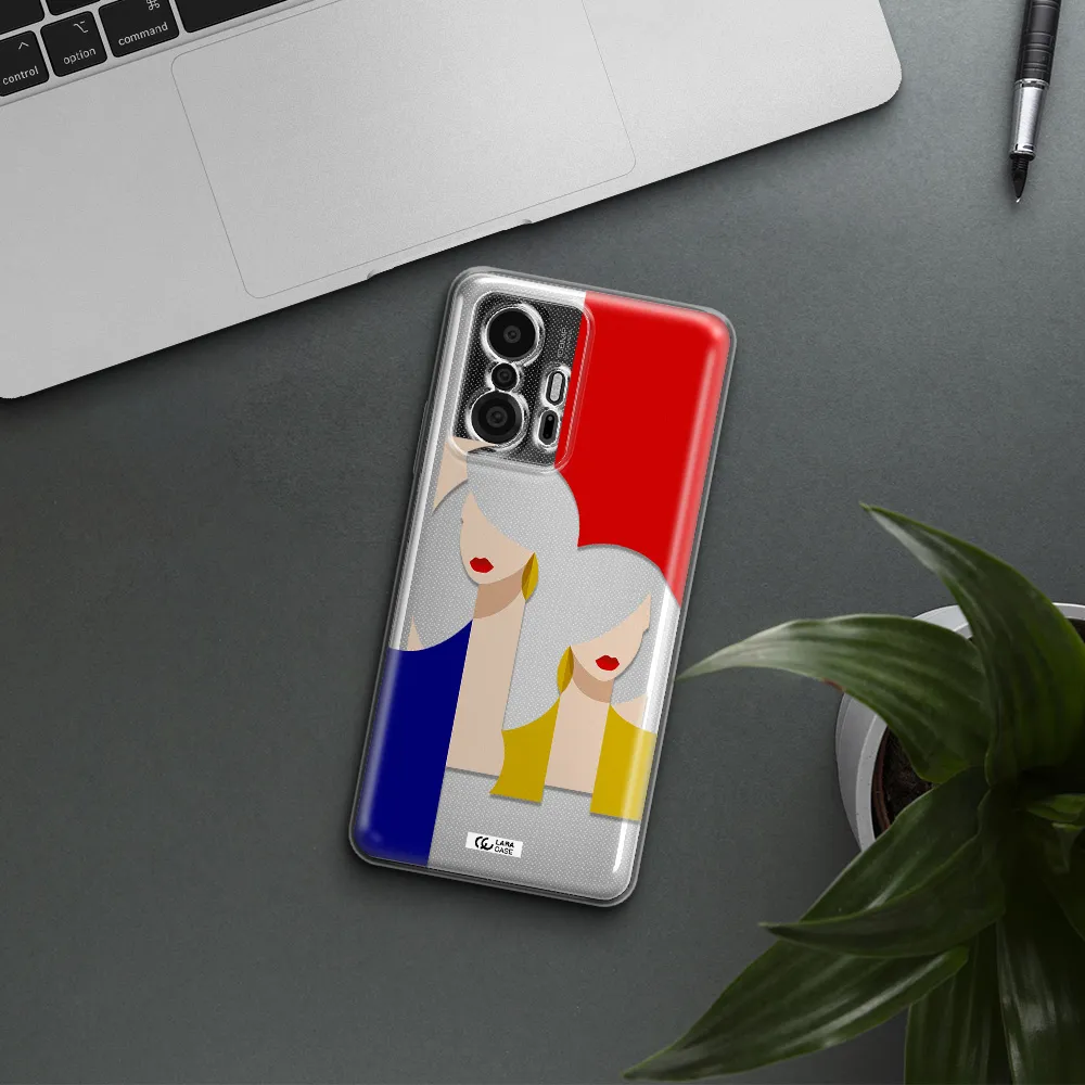Abstract Two Female Portrait Xiaomi 11T Pro Clear Tpu Case