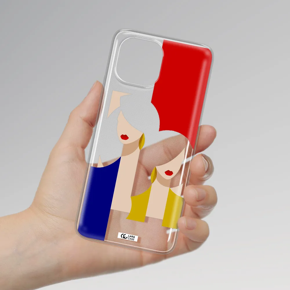 Abstract Two Female Portrait Xiaomi Mi 11 Lite Clear TPU Case