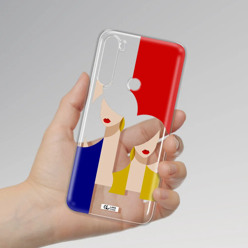 Abstract Two Female Portrait Xiaomi Note 8 Clear TPU Case