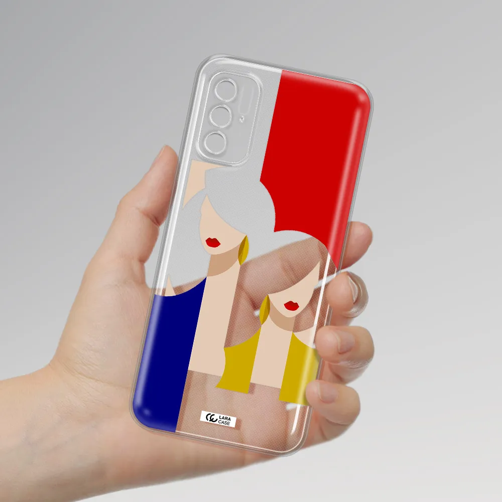 Abstract Two Female Portrait Xiaomi Poco M3 Pro Clear Tpu Case