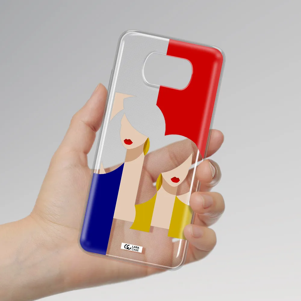 Abstract Two Female Portrait Xiaomi Poco X3 Clear TPU Case