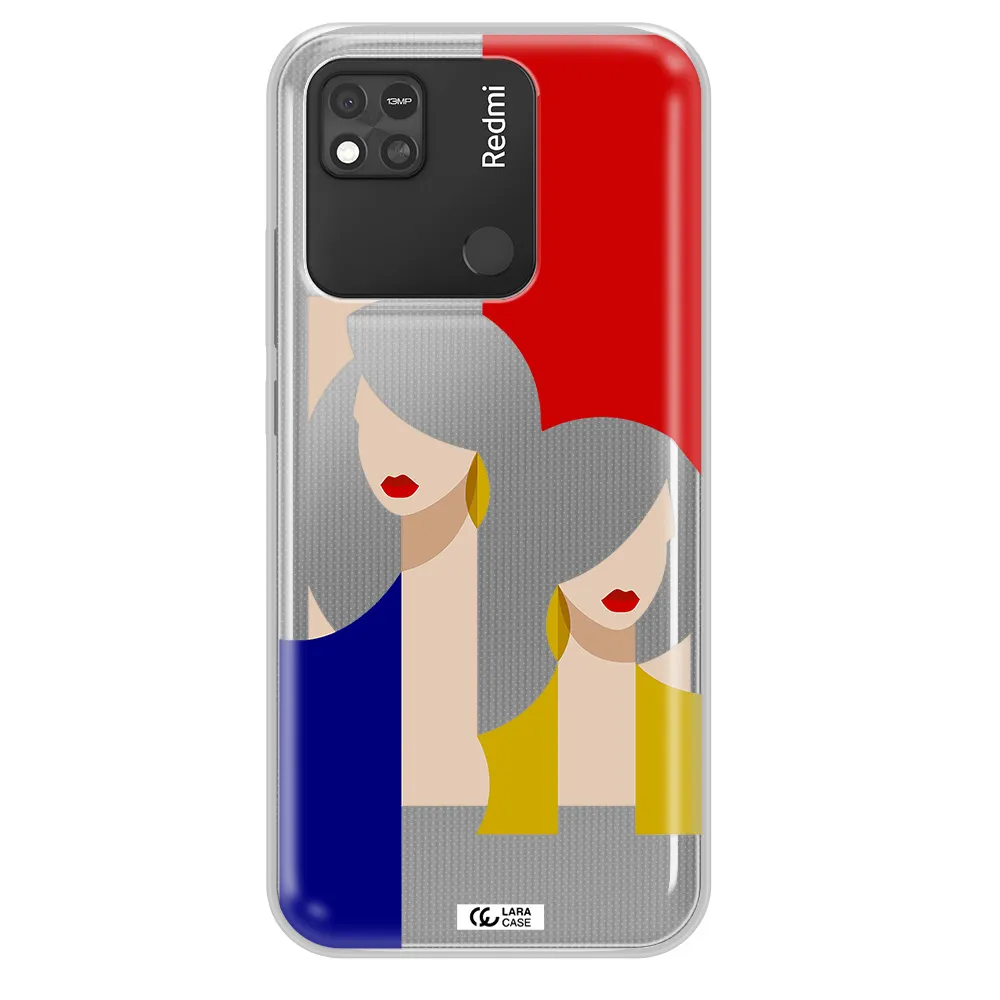 Abstract Two Female Portrait Xiaomi Redmi 10A Clear TPU Case