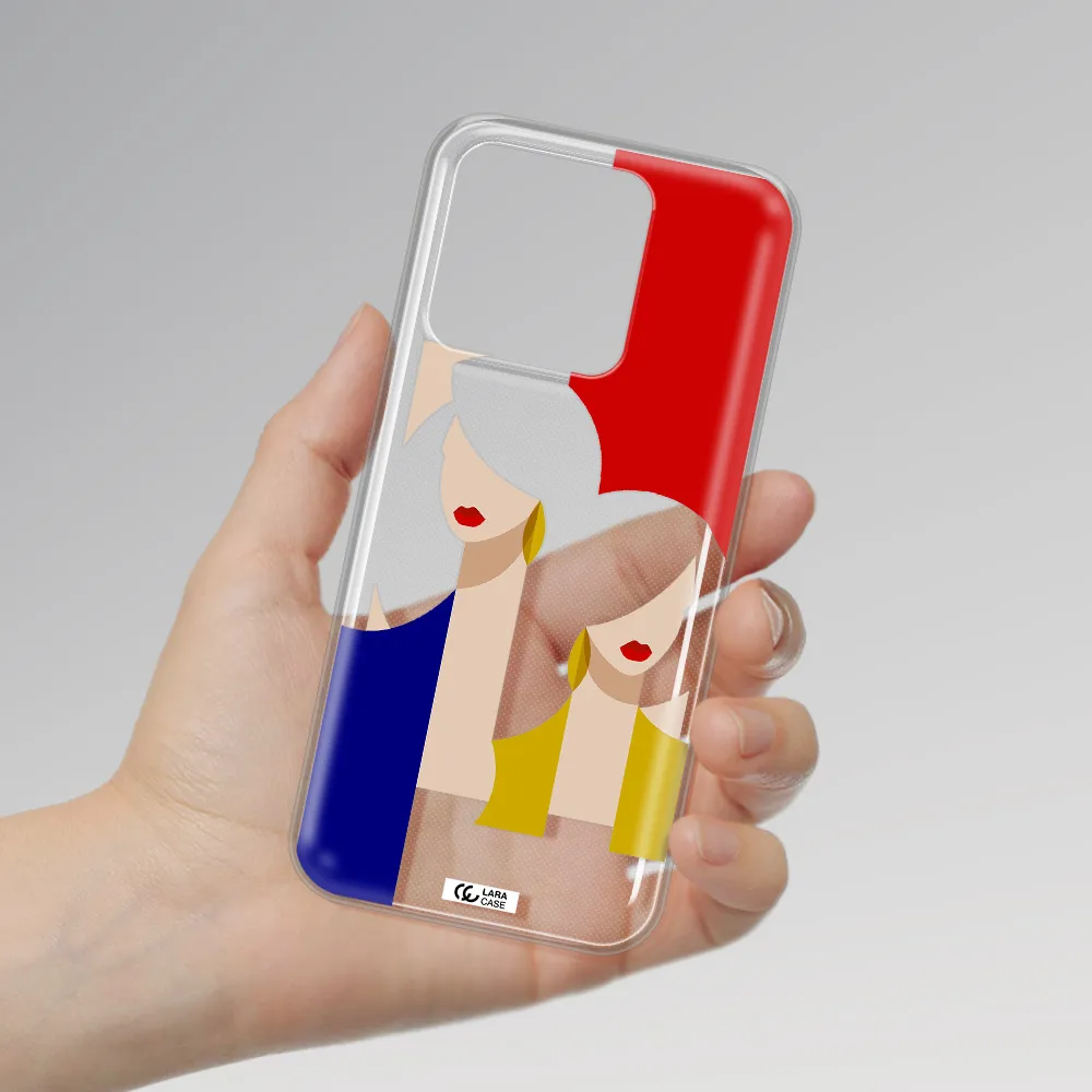 Abstract Two Female Portrait Xiaomi Redmi 10A Clear TPU Case