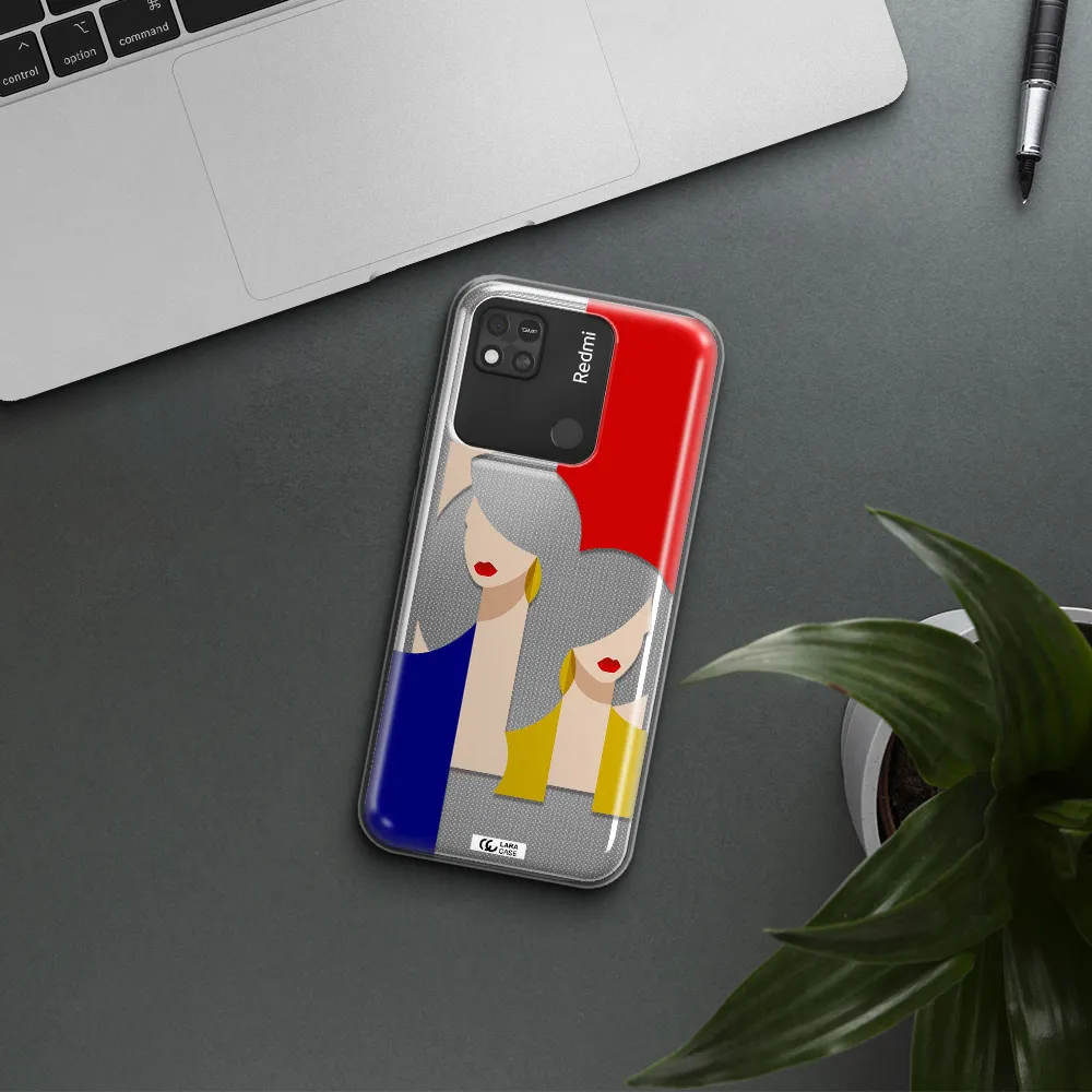 Abstract Two Female Portrait Xiaomi Redmi 10A Clear TPU Case