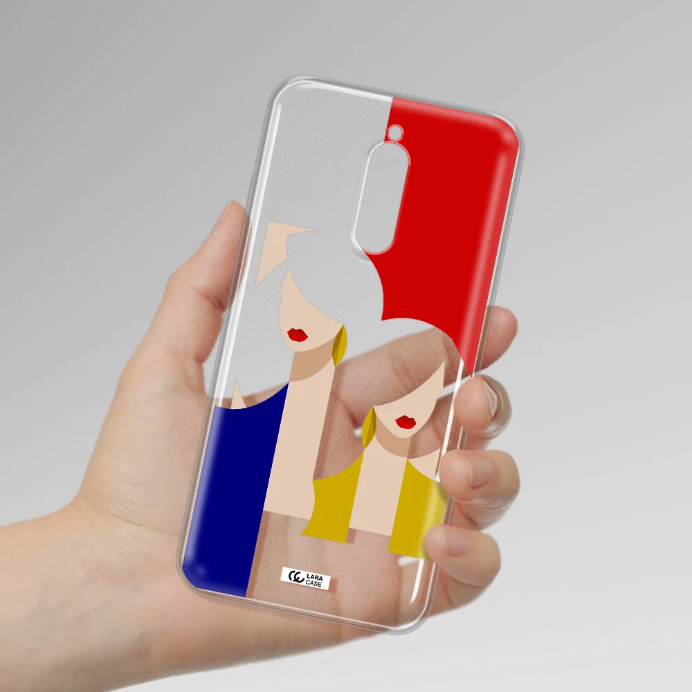 Abstract Two Female Portrait Xiaomi Redmi 8 Clear Tpu Case