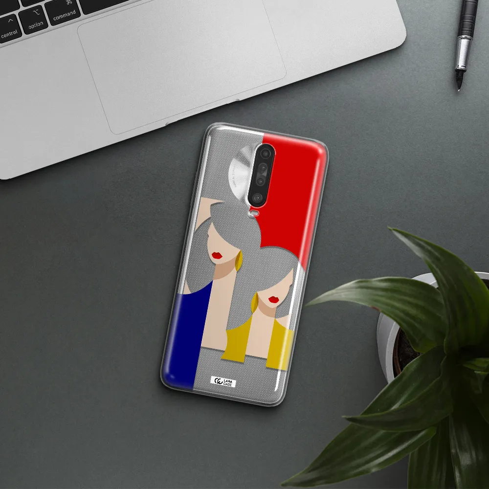 Abstract Two Female Portrait Xiaomi Redmi K30 Clear TPU Case
