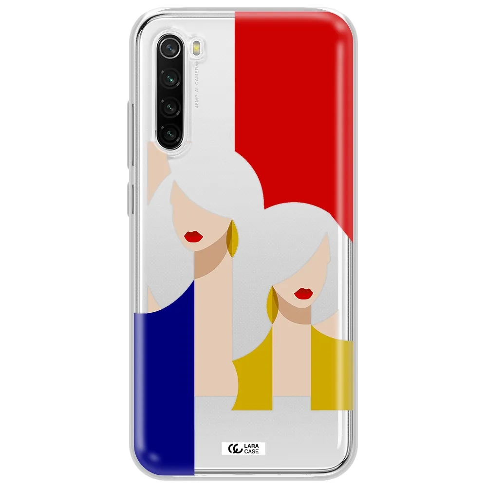 Abstract Two Female Portrait Xiaomi Redmi Note 8T Clear Tpu Case