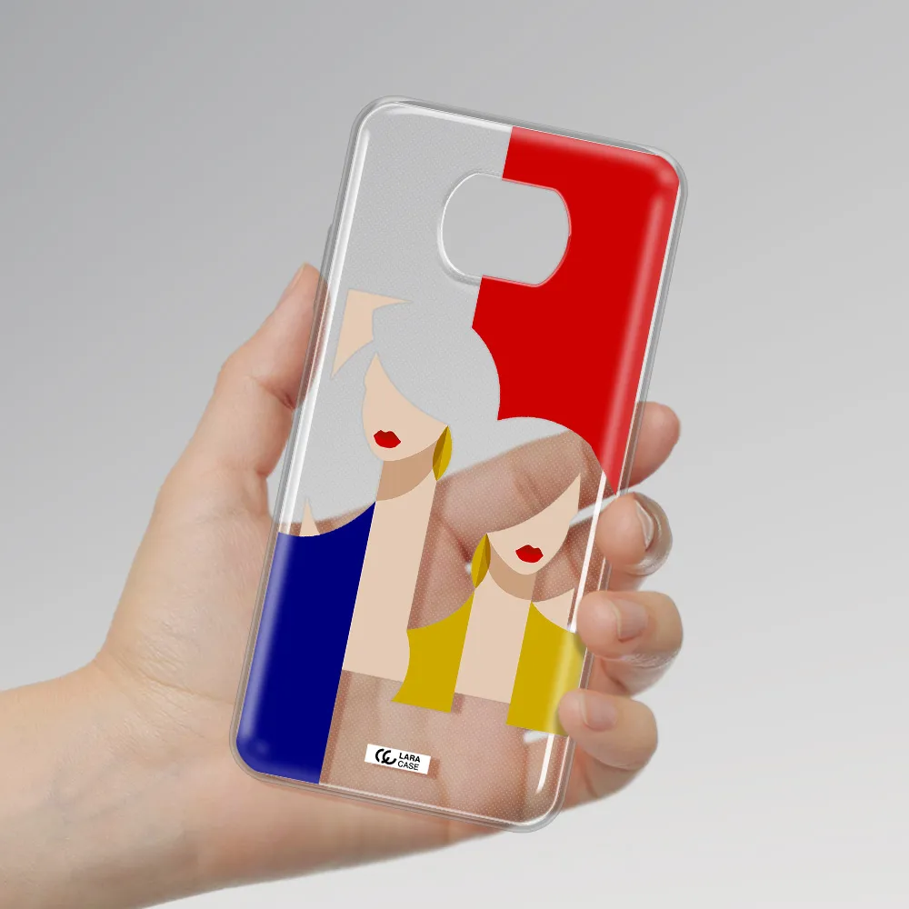 Abstract Two Female Portrait Xiaomi Redmi Note 9T Clear Tpu Case