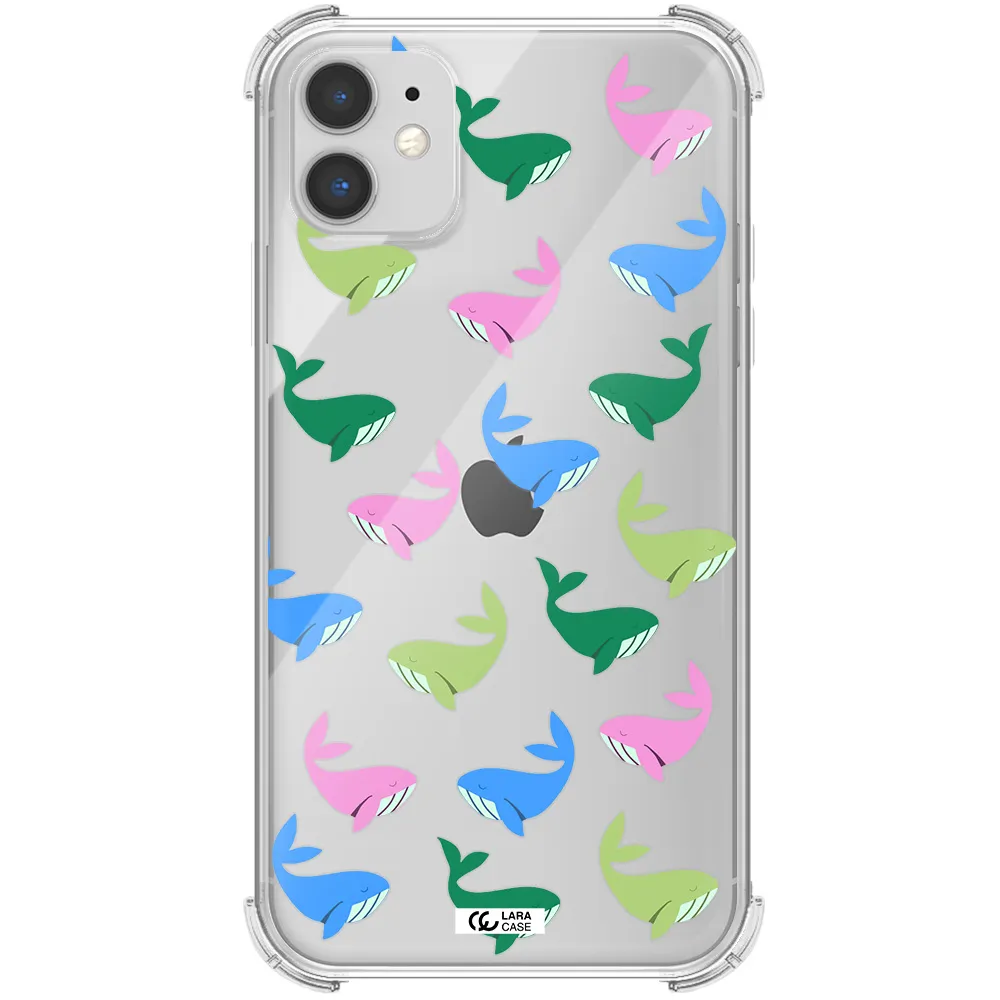 Colorful Whales Apple iPhone 11 Clear PC Case
