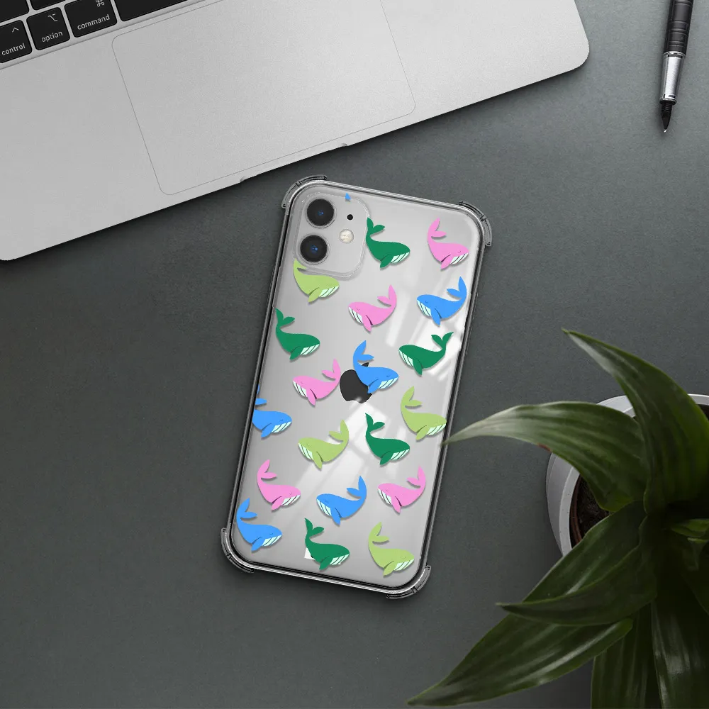 Colorful Whales Apple iPhone 11 Clear PC Case
