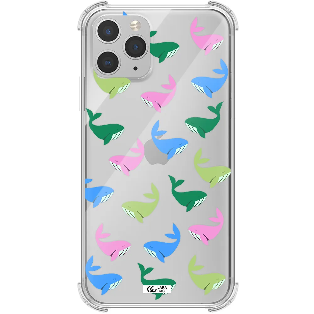 Colorful Whales Apple iPhone 11 pro Clear PC Case