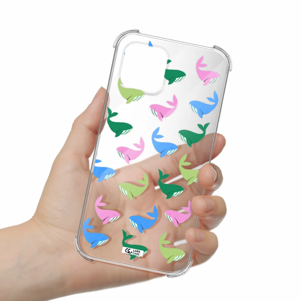 Colorful Whales Apple iPhone 12 Clear PC Case