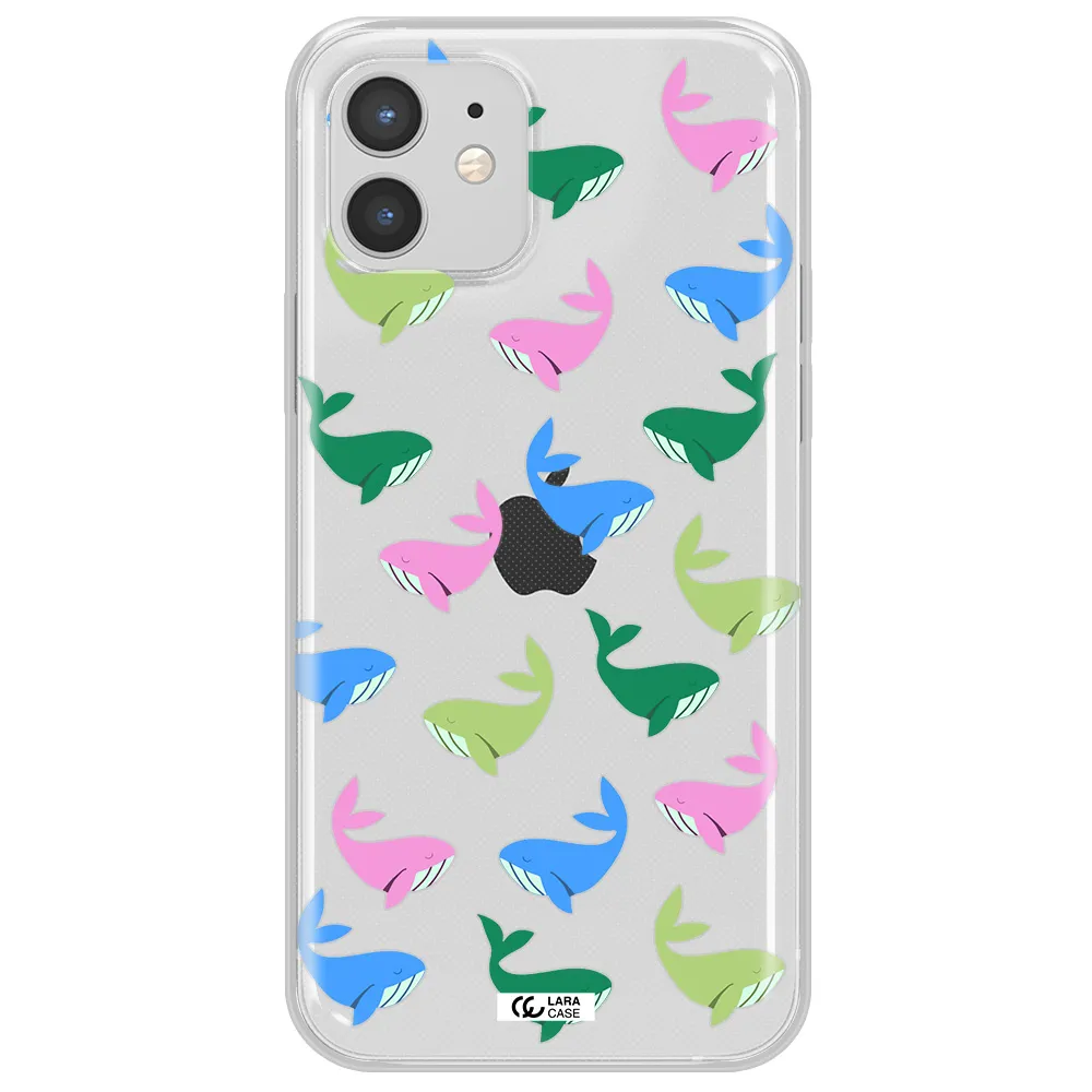 Colorful Whales Apple iPhone 12 mini Clear TPU Case