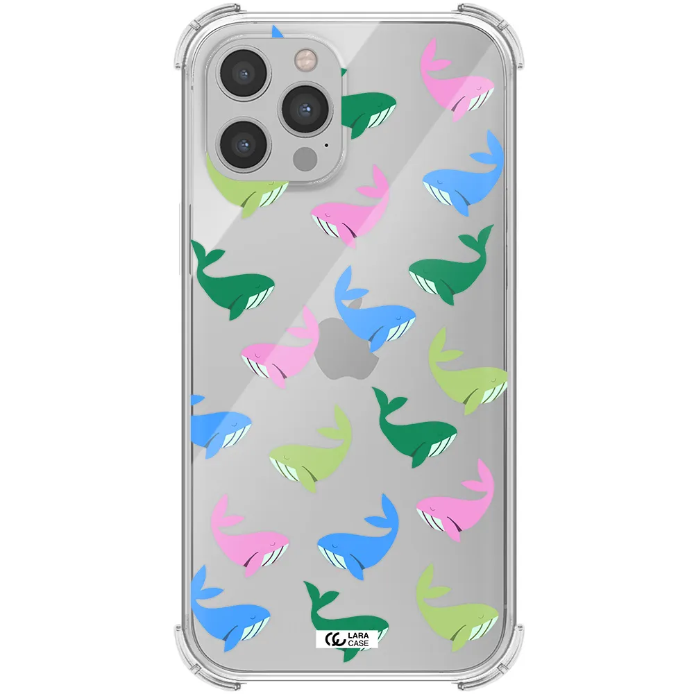 Colorful Whales Apple iPhone 12 pro Clear PC Case