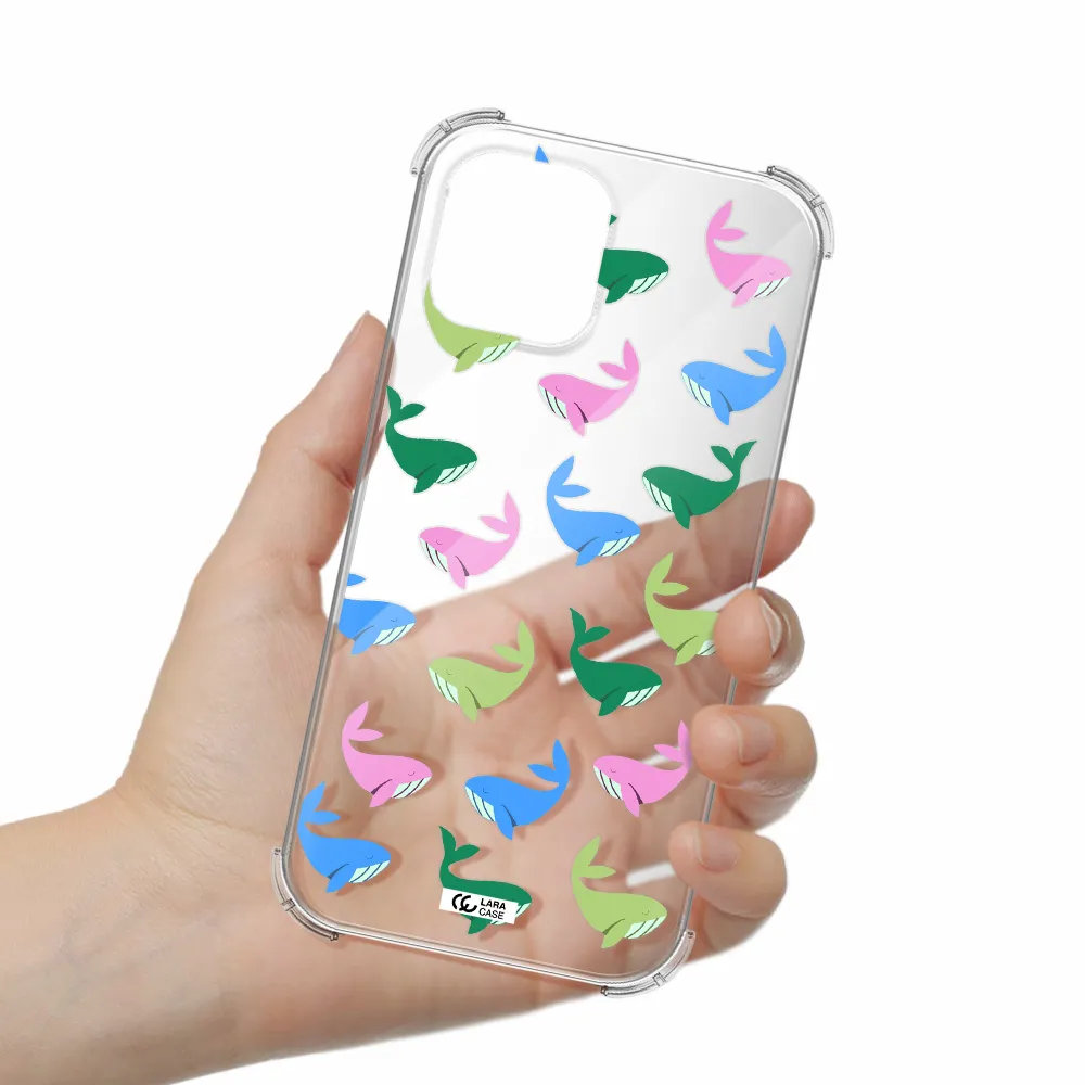 Colorful Whales Apple iPhone 12 pro Clear PC Case
