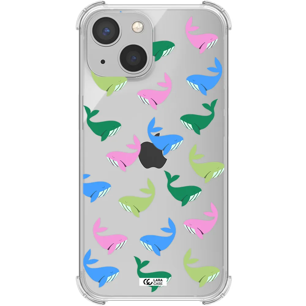 Colorful Whales Apple iPhone 13 Clear PC Case