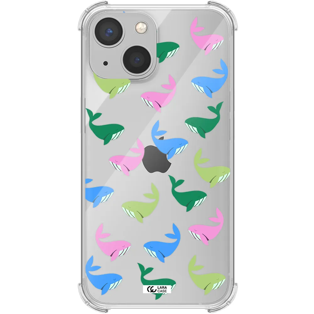 Colorful Whales Apple iPhone 13 mini Clear PC Case