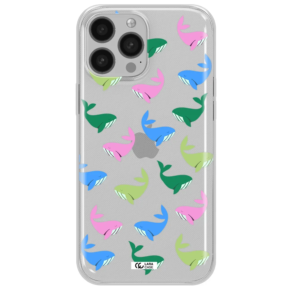 Colorful Whales Apple iPhone 13 Pro Max Clear TPU Case