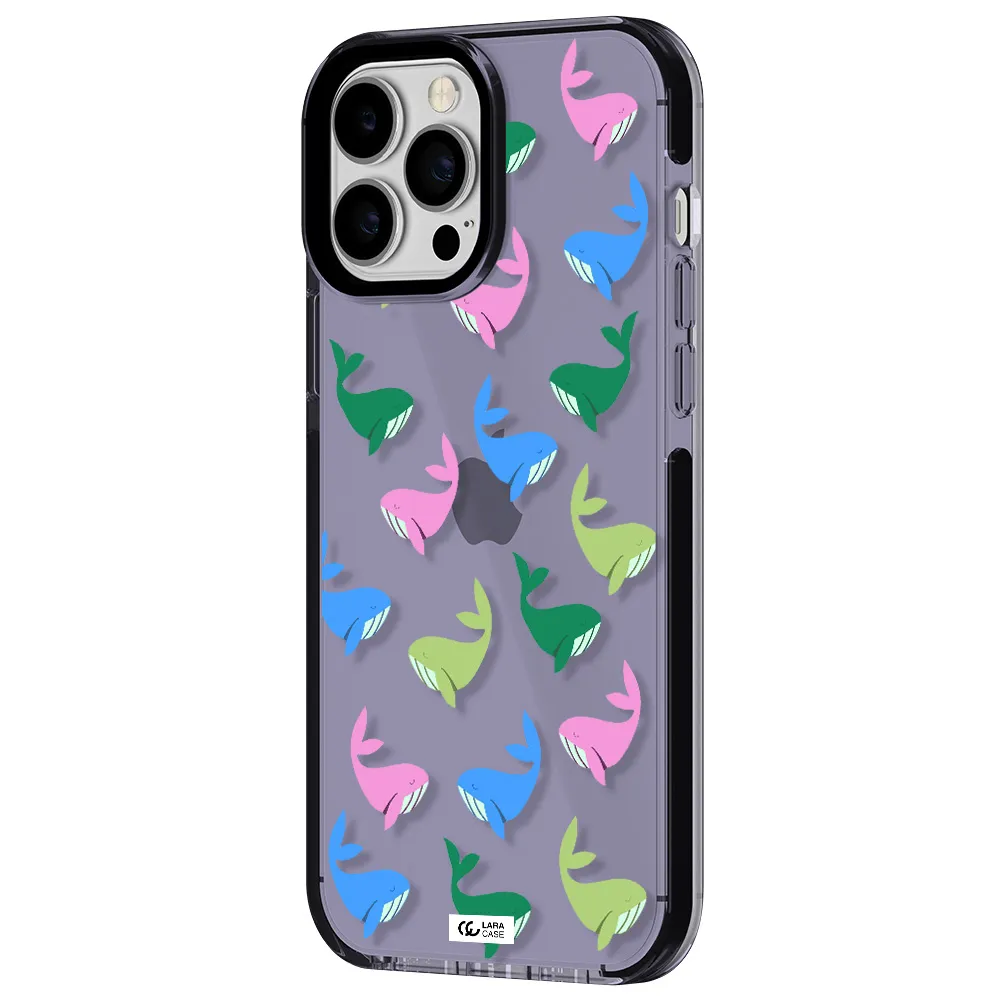 Colorful Whales Apple iPhone 13 Pro Max impact Lilac Case