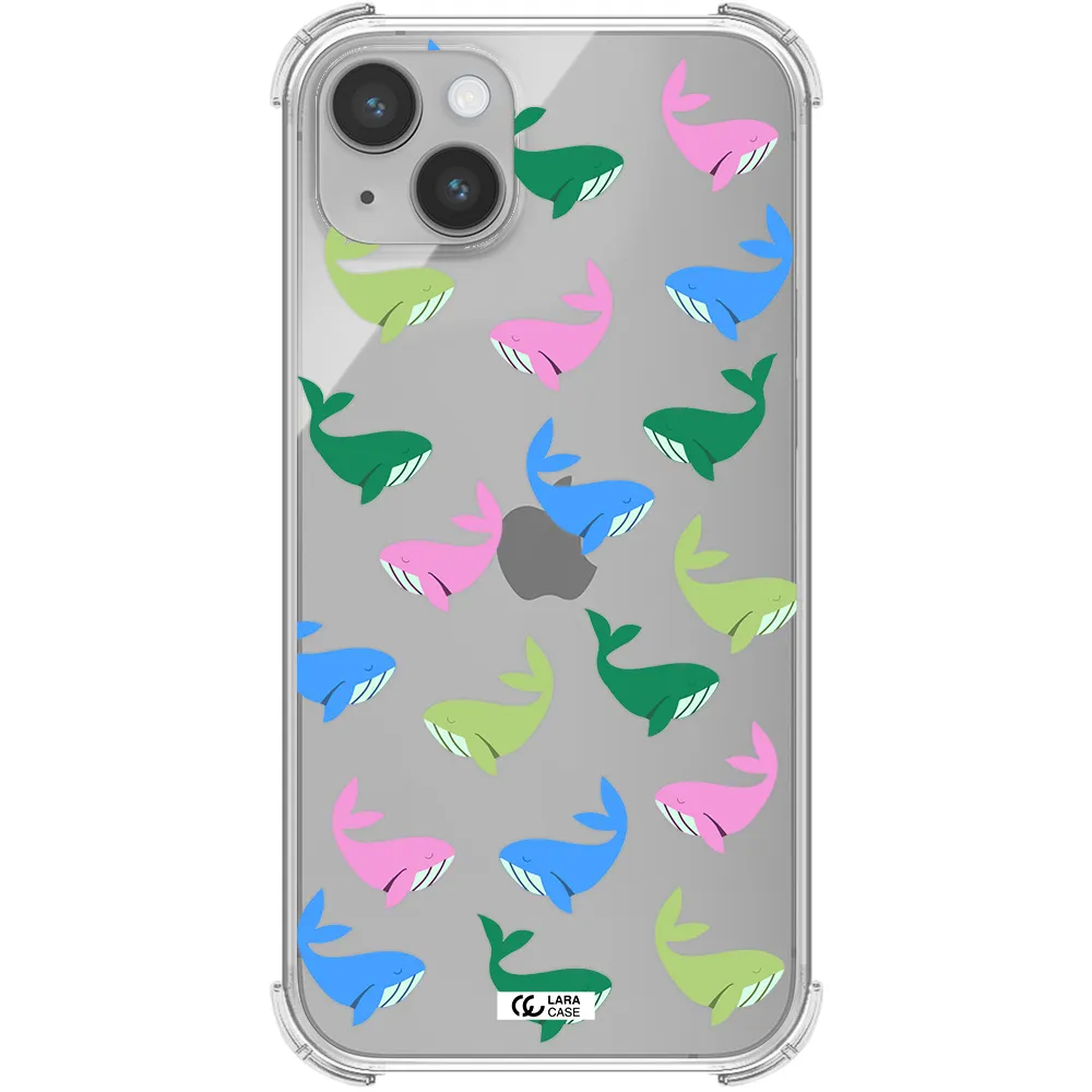 Colorful Whales Apple iPhone 14 plus Clear PC Case