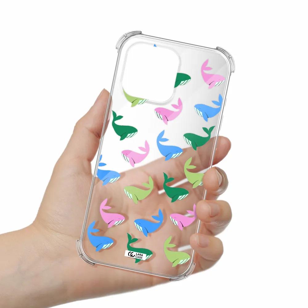 Colorful Whales Apple Iphone 16 Pro Max Clear Pc Case