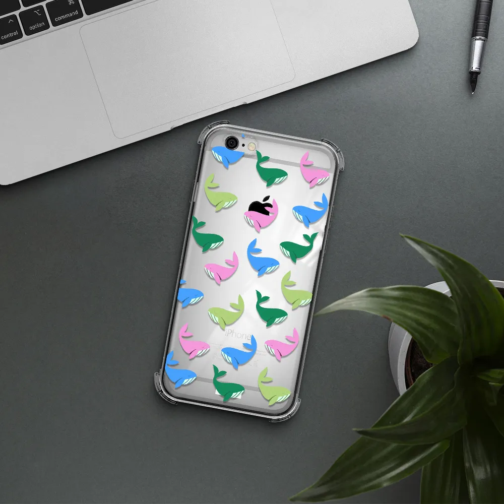 Colorful Whales Apple iPhone 6 Clear PC Case