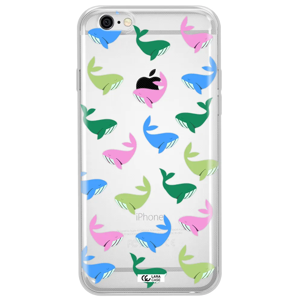 Colorful Whales Apple iPhone 6 Clear TPU Case