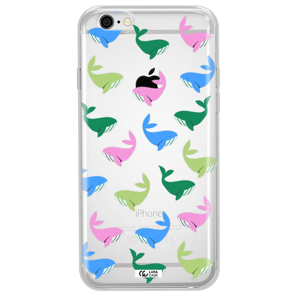 Colorful Whales Apple iPhone 6 plus Clear TPU Case