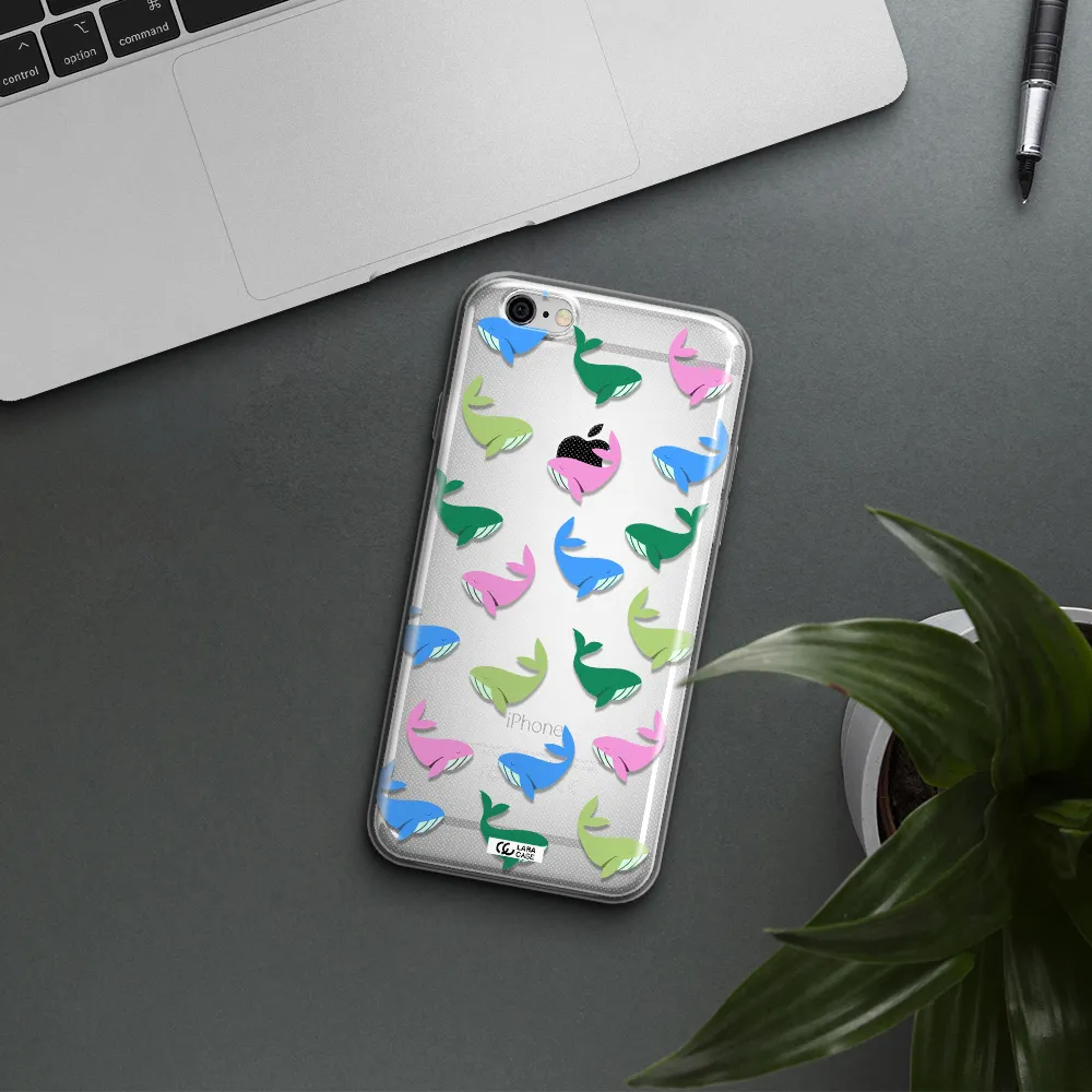Colorful Whales Apple iPhone 6 plus Clear TPU Case